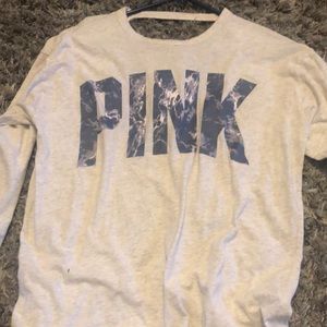 PINK open back long sleeve shirt